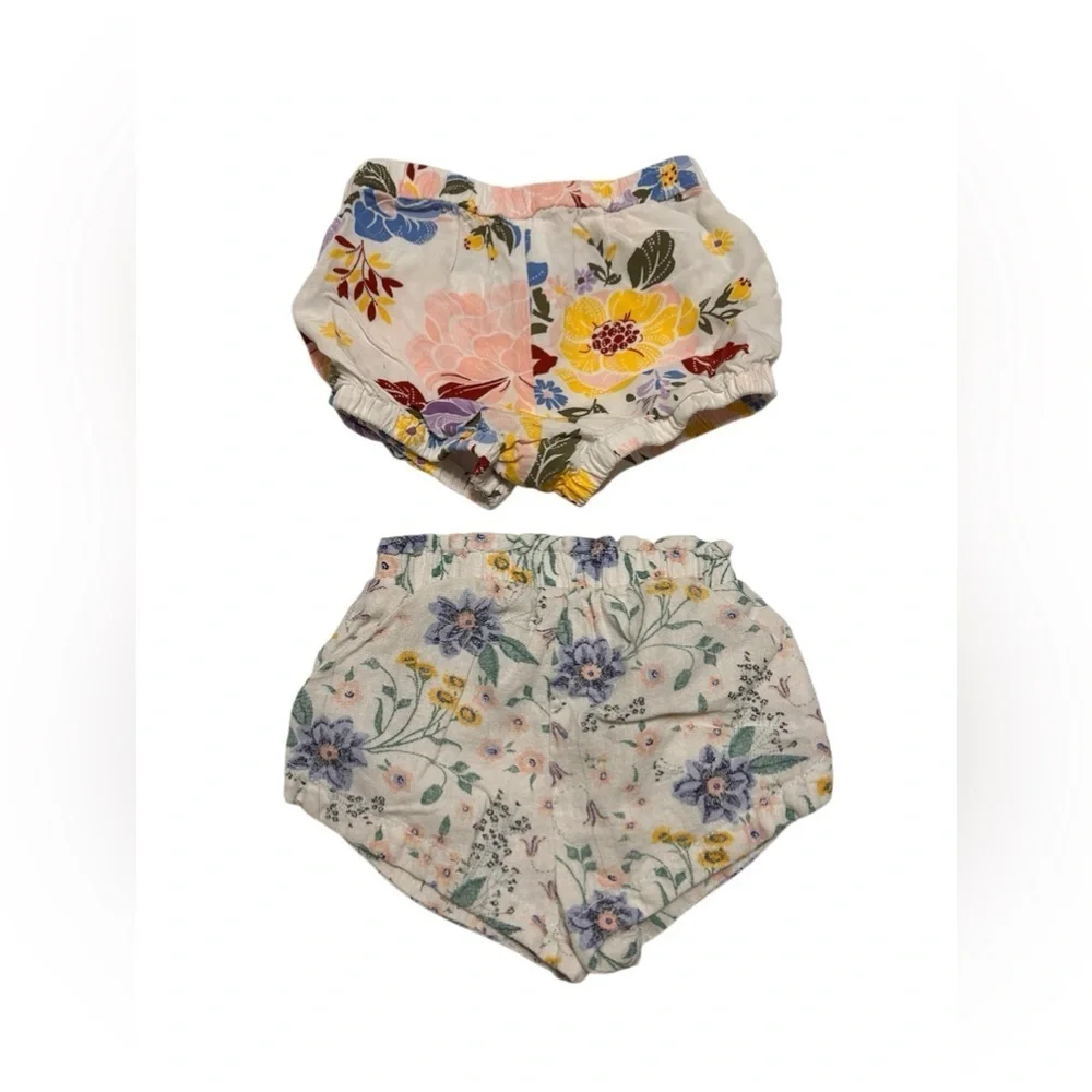 Bundle of girls floral shorts sizes 12-18 months - Picture 4 of 6